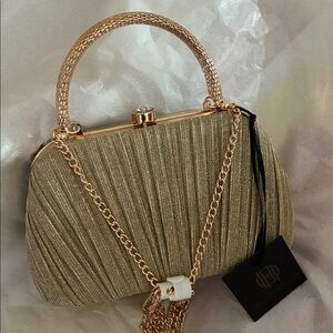 House of Harlow Gold Mini Purse/crossbody